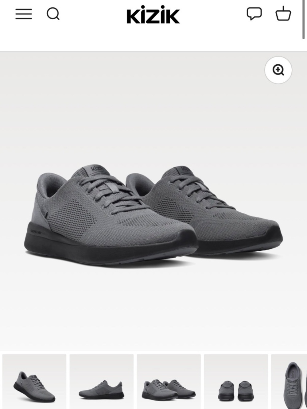 Kizik Lima 2 Mens shoes Smoked Pearl/Black